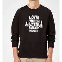 The Flintstones Loyal Order Of Water Buffalo Member Sweatshirt - Black - XXL von Hanna Barbera