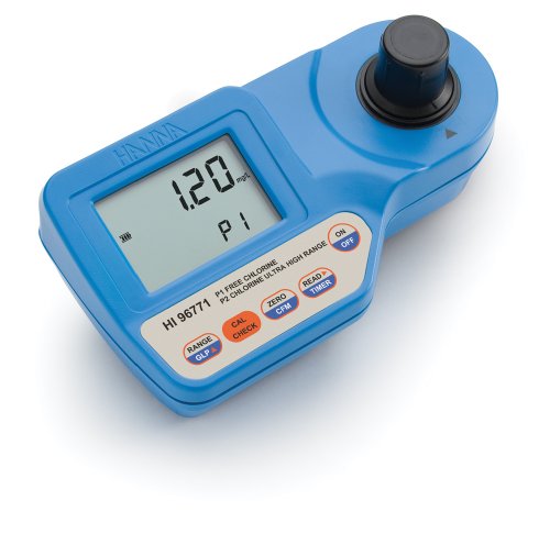 Photometer Chlor (bis 500 mg/l), CAL Check, 2 Messküvetten und Batterie von Hanna Instruments