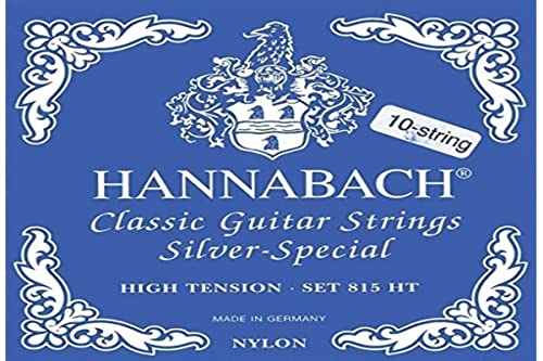 Hannabach 652601 Klassikgitarrensaiten Serie 815 für 8/10 saitige Gitarren / High Tension Silver Special - E/1 von Hannabach