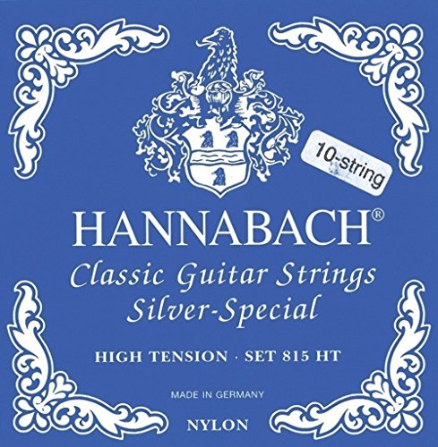 Hannabach 652602 Klassikgitarrensaiten Serie 815 für 8/10 saitige Gitarren / High Tension Silver Special - H/B2 von Hannabach