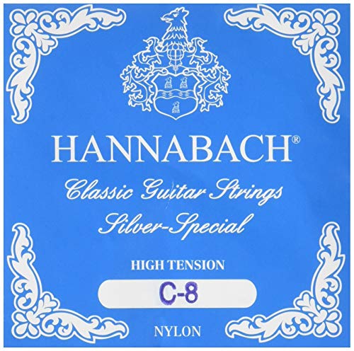 Hannabach 652608 Klassikgitarrensaiten Serie 815 für 8/10 saitige Gitarren / High Tension Silver Special - C8 von Hannabach