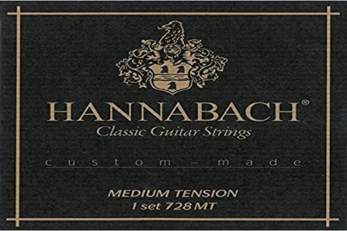 Hannabach Klassikgitarrensaiten Serie 728 Medium Tension Custom Made - Satz mit Carbon-Diskant - 728MTC von Hannabach