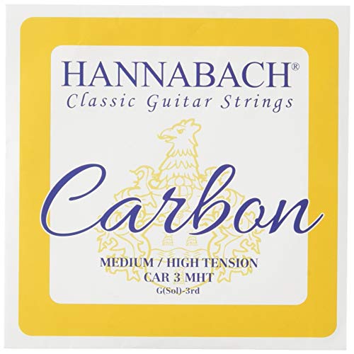 Hannabach 652713 Klassikgitarrensaiten CARBON Medium / High Tension Diskant - G3 von Hannabach
