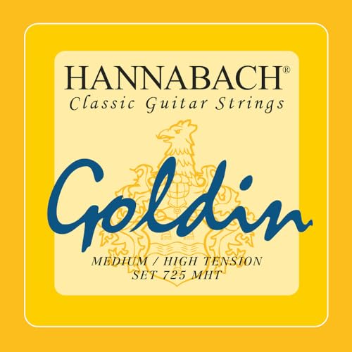 Hannabach 652727 Klassikgitarrensaiten Serie 725 Medium / High Tension Goldin - Satz von Hannabach