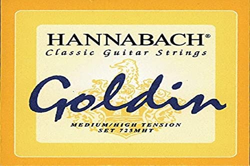 Hannabach 652728 Klassikgitarrensaiten Serie 725 Medium / High Tension Goldin - 3er Diskant von Hannabach