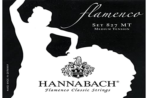 Hannabach Klassikgitarrensaiten Flamenco Serie 827 Medium Tension 3er Diskant Satz Made in Germany - 8278MT von Hannabach