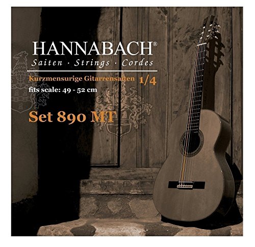 Hannabach Klassikgitarrensaiten Serie 890 MT für 1/4 Kindergitarre Mensur: 49-52 cm - Satz mit 2 G-Saiten - 890MT 1/4 von Hannabach
