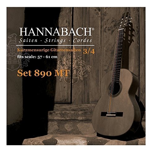Hannabach 653089 Klassikgitarrensaiten Serie 890 3/4 Kindergitarre Mensur: 57-61cm - Satz von Hannabach