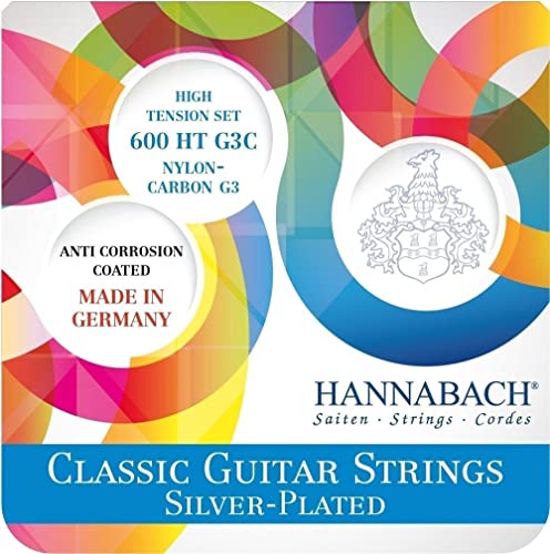 Hannabach Klassikgitarre-Saiten Satz 600 G3C G3 CARBON High Tension, 600HTG3C von Hannabach