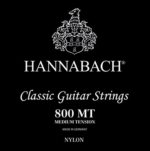 Hannabach Klassikgitarre-Saiten Serie 800 Low Tension versilbert E1, 8001MT, Saiten für Gitarre (versilberter Kupferdraht, niedrige Spannung, für Konzertgitarren zum Einstieg) von Hannabach