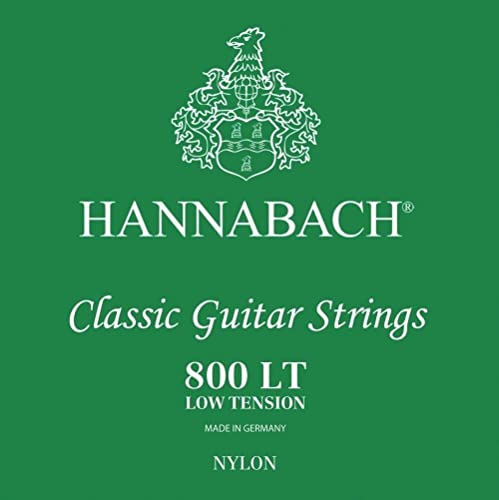 Hannabach Klassikgitarre-Saiten Serie 800 Low Tension versilbert Komplettsatz, 800LT, Saiten für Gitarre (versilberter Kupferdraht, niedrige Spannung, für Konzertgitarren zum Einstieg) von Hannabach