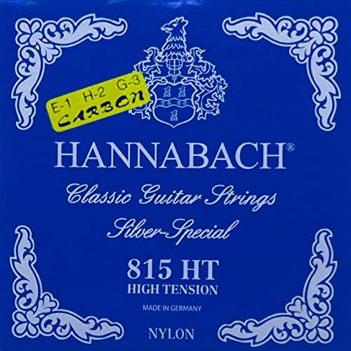 Hannabach Klassikgitarre-Saiten Serie 815 High Tension Silver Special Satz Carbon 815HTC von Hannabach