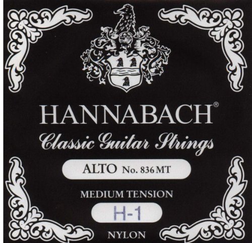 Hannabach Klassikgitarren-Saiten für Alt-Gitarre H1 Nylon blank Mensur 540mm 8361MT von Hannabach