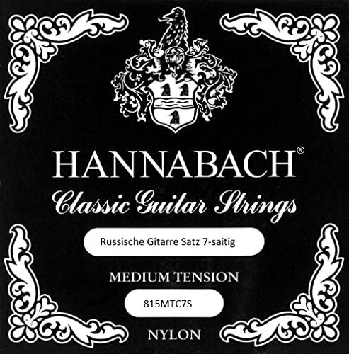 Hannabach Klassikgitarren-Saiten für Russische Gitarre Satz 7-saitig Mensur 640-660mm 815MTC7S von Hannabach