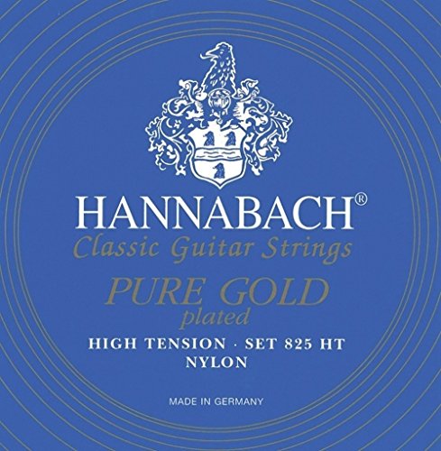 Hannabach Klassikgitarrensaiten Serie 825 High Tension Spezialvergoldung - 3er Bass Satz von Hannabach
