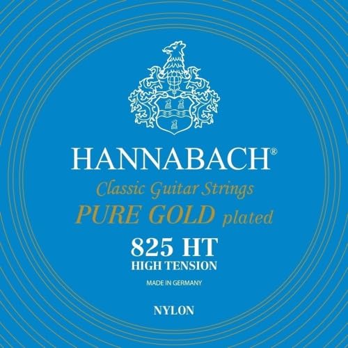 Hannabach Klassikgitarrensaiten Serie 825 High Tension Spezialvergoldung - Komplettsatz von Hannabach