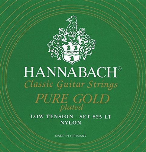 Hannabach Klassikgitarrensaiten Serie 825 Low Tension Spezialvergoldung - 3er Bass Satz von Hannabach