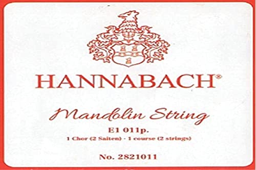 Hannabach Mandoline-Saiten, Einzelsaite E.011-2821011, für Mensur 330-350 mm, paarweise von Hannabach