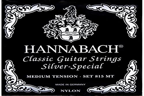 Hannabach Saiten für Klassikgitarre Seire 815 Medium Tension Silver Special (hochwertig, Allzweck-Saite für fast jedes Instrument, Gitarrensaiten klassische Gitarre, Made in Germany) von Hannabach