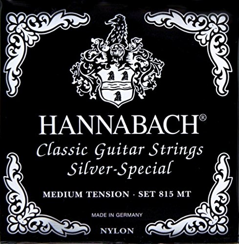 Hannabach Saiten für Klassikgitarre Seire 815 Medium Tension Silver Special (hochwertig, Allzweck-Saite für fast jedes Instrument, Gitarrensaiten klassische Gitarre, Made in Germany) von Hannabach