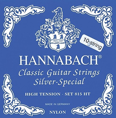 Hannabach Saiten für Klassikgitarre Serie 815 High Tension Silver Special Konzertgitarre (Saite für fast jedes Instrument, Gitarrensaiten klassische Gitarre, Made in Germany, 10-saitig), Blau von Hannabach