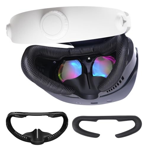 VR Face Pad for Playstation VR2, PSVR2 Fitness Facial Interface Cushion Pad, PSVR2 Face Pad Replacement, Breathable Holes Leather Foam Cushion, Anti-fogging Sweat-Proof Cover Accessories Set von Hanpusen
