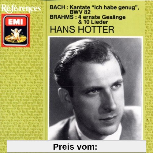 Hotter singt Bach und Brahms von Hans Hotter