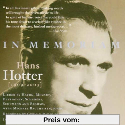 In memoriam Hans Hotter von Hans Hotter