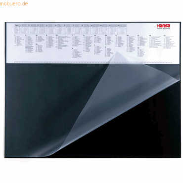 Hansa Schreibunterlage CalendarPad mit Kalenderstreifen 65x 50cm schwa von Hansa