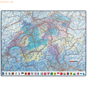 Hansa Schreibunterlage GeoPad Schweiz 65x 50cm von Hansa