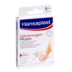 Hansaplast Hühneraugen-Pflaster 92873-00015-25 beige, weiß, 8 St. von Hansaplast