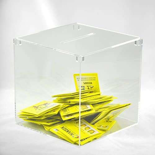 Hansen Losbox Acryl/Einwurfbox/Spendenbox/Sammelbox/Aktionsbox aus Acrylglas 200x200x200 mm Hansen Losbox Acryl/Einwurfbox/Spendenbox/Sammelbox/Aktionsbox aus Acrylglas 200x200x200 mm von Hansen Werbetechnik