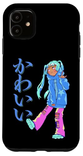 Kawaii (bedeutet niedlich) Anime Girl Japanische Kunst Hülle für iPhone 11 von HansenPrint