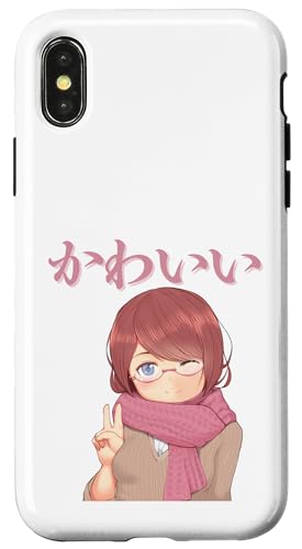 Kawaii (bedeutet niedlich) Anime Girl Japanische Kunst Hülle für iPhone X/XS von HansenPrint