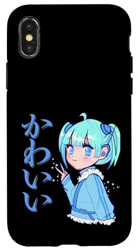 Kawaii (bedeutet niedlich) Anime Girl Japanische Kunst Hülle für iPhone X/XS von HansenPrint