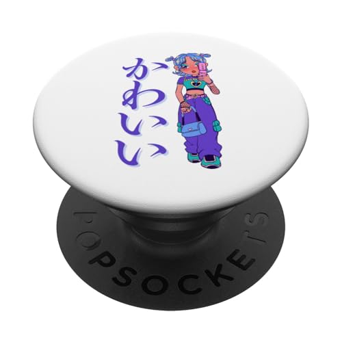 Kawaii (bedeutet niedlich) Anime Girl Japanische Kunst PopSockets Klebender PopGrip von HansenPrint