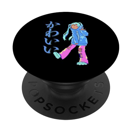 Kawaii (bedeutet niedlich) Anime Girl Japanische Kunst PopSockets Klebender PopGrip von HansenPrint