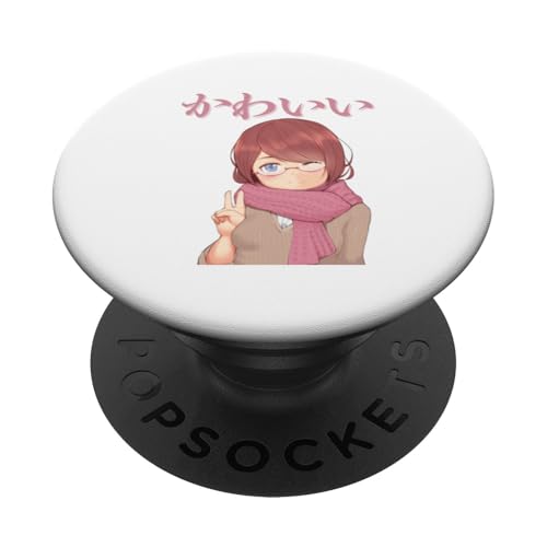 Kawaii (bedeutet niedlich) Anime Girl Japanische Kunst PopSockets Klebender PopGrip von HansenPrint