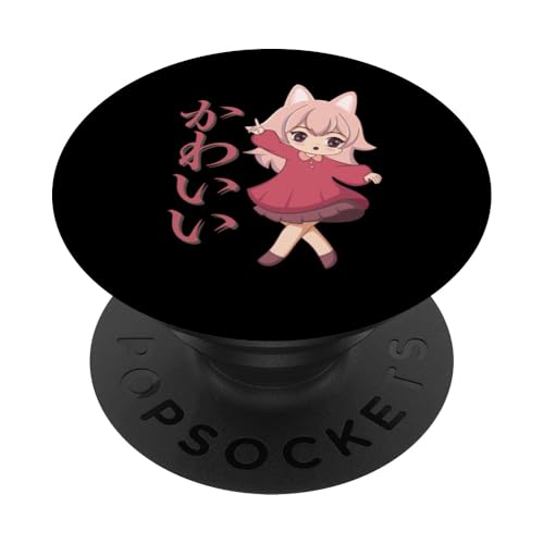 Kawaii (bedeutet niedlich) Anime Girl Japanische Kunst PopSockets Klebender PopGrip von HansenPrint