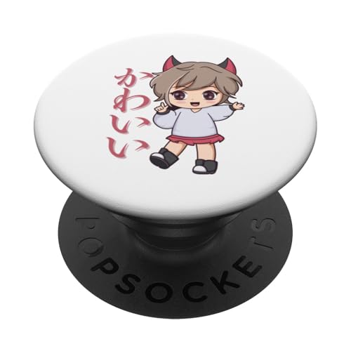 Kawaii (bedeutet niedlich) Anime Girl Japanische Kunst PopSockets Klebender PopGrip von HansenPrint