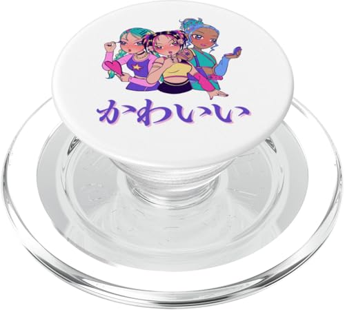 Kawaii (bedeutet niedlich) Anime Girl Japanische Kunst PopSockets PopGrip für MagSafe von HansenPrint