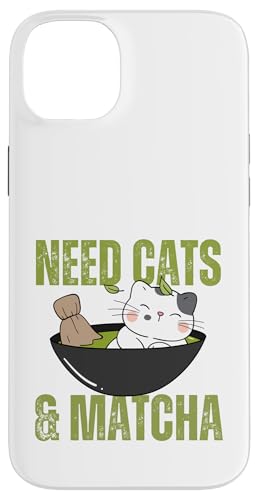 Need Cats & Matcha Design, Geschenkidee für Katzenliebhaber Hülle für iPhone 14 Plus von HansenPrint