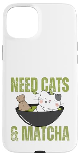 Need Cats & Matcha Design, Geschenkidee für Katzenliebhaber Hülle für iPhone 15 Plus Need Cats & Matcha Design, Geschenkidee für Katzenliebhaber Hülle für iPhone 15 Plus von HansenPrint