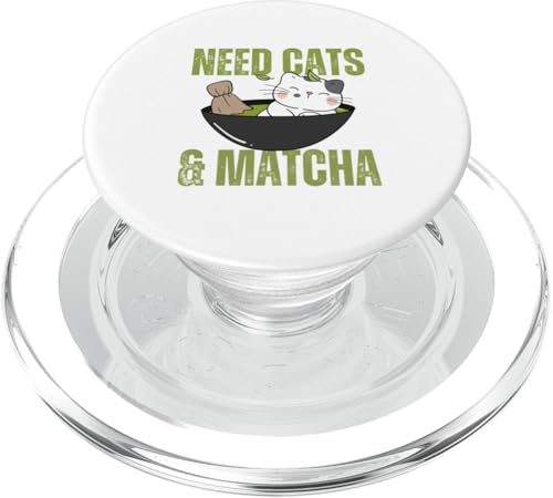 Need Cats & Matcha Design, Geschenkidee für Katzenliebhaber PopSockets PopGrip für MagSafe Need Cats & Matcha Design, Geschenkidee für Katzenliebhaber PopSockets PopGrip für MagSafe von HansenPrint