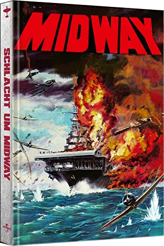 Schlacht um Midway - Kinofassung Cover B (Limited Mediabook auf 333 Stück, durchnummeriert, mit J-Card Schuber, Blu-ray+DVD+32-seitigem Booklet plus viel Bonusmaterial) von Hansesound (Soulfood)