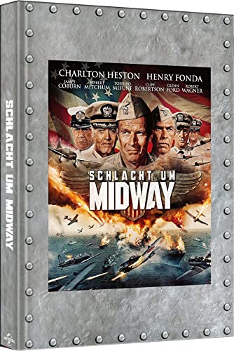 Schlacht um Midway - Kinofassung Cover C (Limited Mediabook auf 333 Stück, durchnummeriert, mit J-Card Schuber, Blu-ray+DVD+32-seitigem Booklet plus viel Bonusmaterial) von Hansesound (Soulfood)