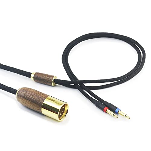 4-pin XLR Balanced Male 6N OCC Copper Silver Plated Cord 4-pin XLR Balanced Cable Kompatibel mit Denon AH-D7200 AH-D7100 AH-D9200 AH-D5200, für Focal Elear Kopfhörer Walnuss Holzgehäuse 3m/10ft 4-pin XLR Balanced Male 6N OCC Copper Silver Plated Cord 4-pin XLR Balanced Cable Kompatibel mit Denon AH-D7200 AH-D7100 AH-D9200 AH-D5200, für Focal Elear Kopfhörer Walnuss Holzgehäuse 3m/10ft von HansnBy