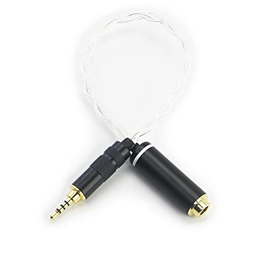 HansnBy 2,5 mm Trrs symmetrischer Stecker auf 4,4 mm symmetrischer weiblicher Kopfhörer-Audioadapterkabel von HansnBy