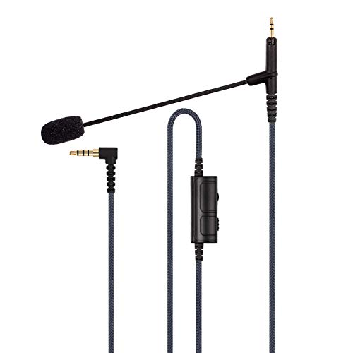 Kabel-Boom-Mikrofon – Lautstärkeregler für PlayStation PS4 oder Xbox One Controller, PC – Boompro Gaming Mikrofon, kompatibel mit Bose QC25, QC35 II, QC35, QuietComfort 25/35 Kopfhörer (150 cm) von HansnBy
