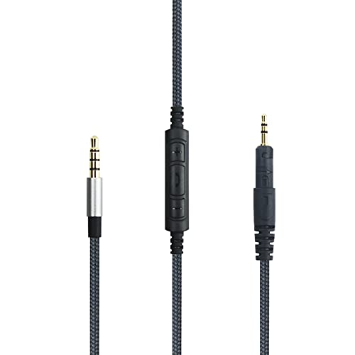 Kopfhörerkabel Audiokabel mit Schlossanschluss für Audio Technica ATH-M50x, ATH-M40x, ATH-M70x, ATH-M60X Kopfhörer, Mikrofon mit Fernbedienung für Samsung Android Phone von HansnBy